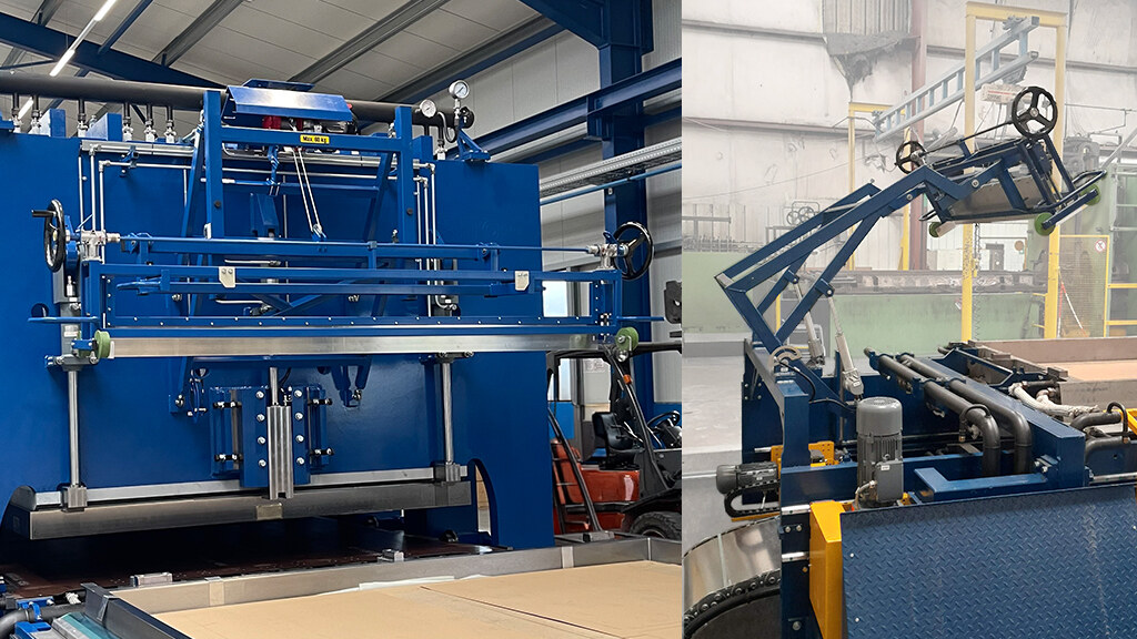 Hydraulikpresse für Kunststoffplatten mit automatischer Nivelliervorrichtung und Beschickung Sitor